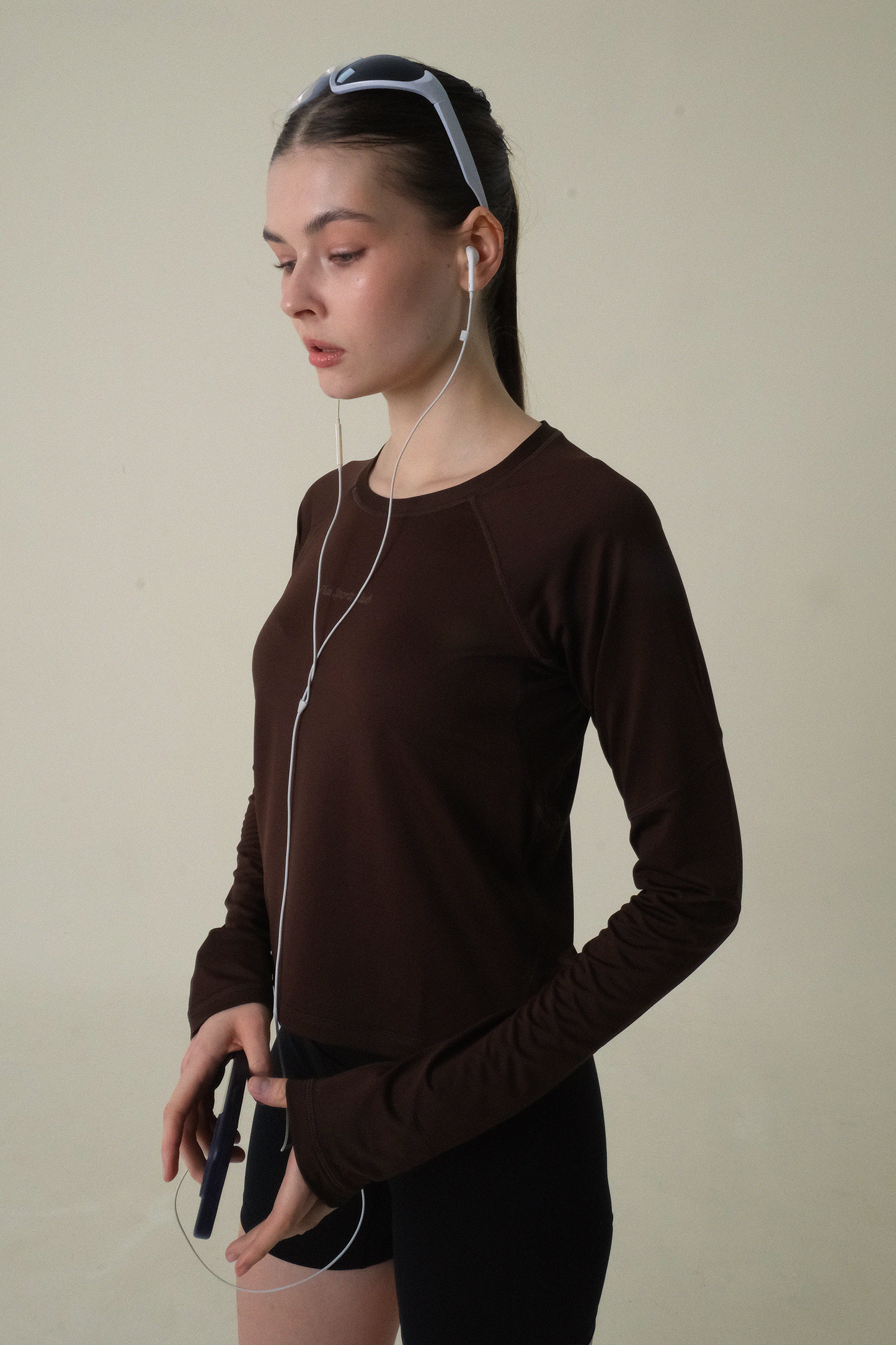 Women's Quick Dry Longsleeve in Chocolate