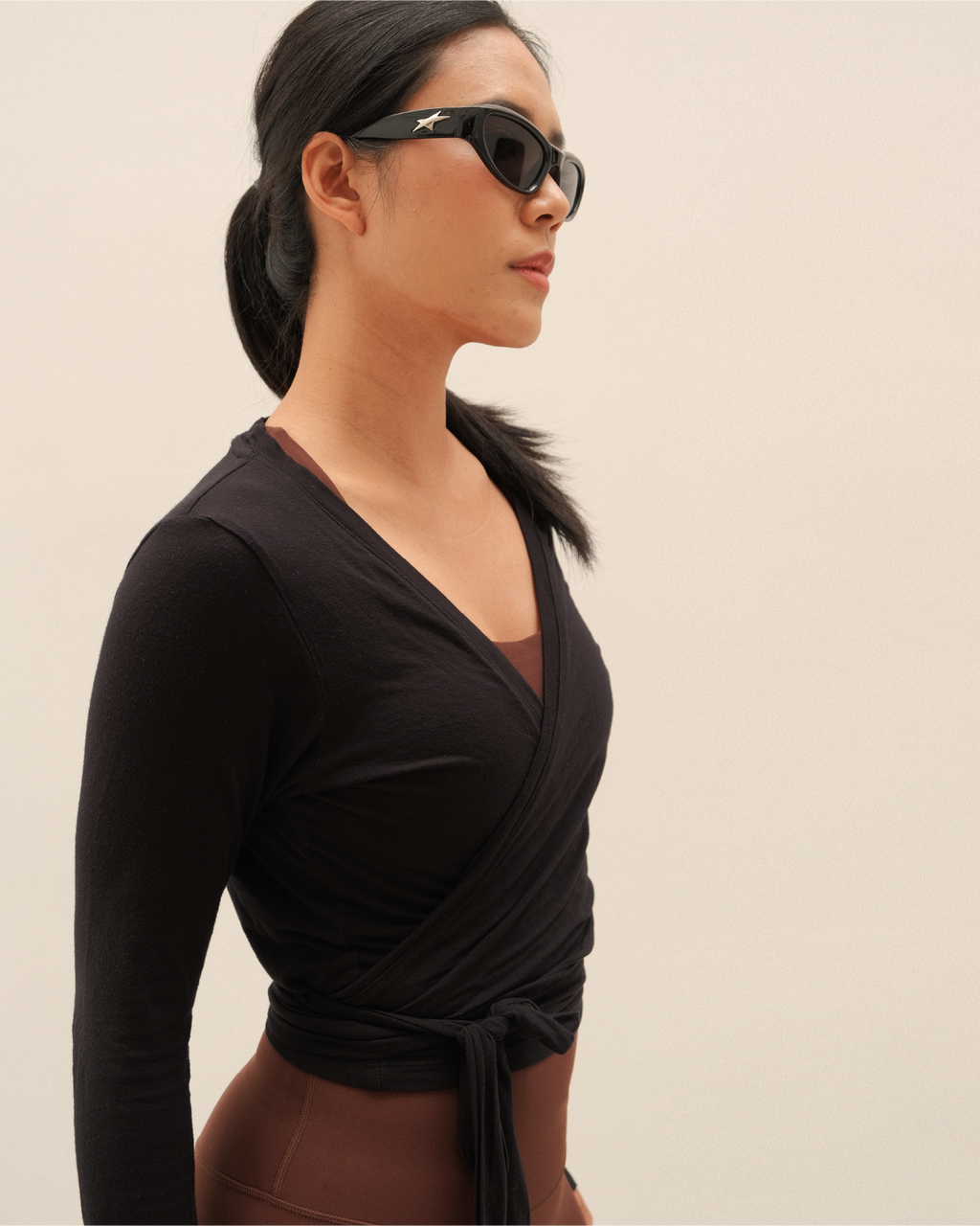 Wrap Top in Black
