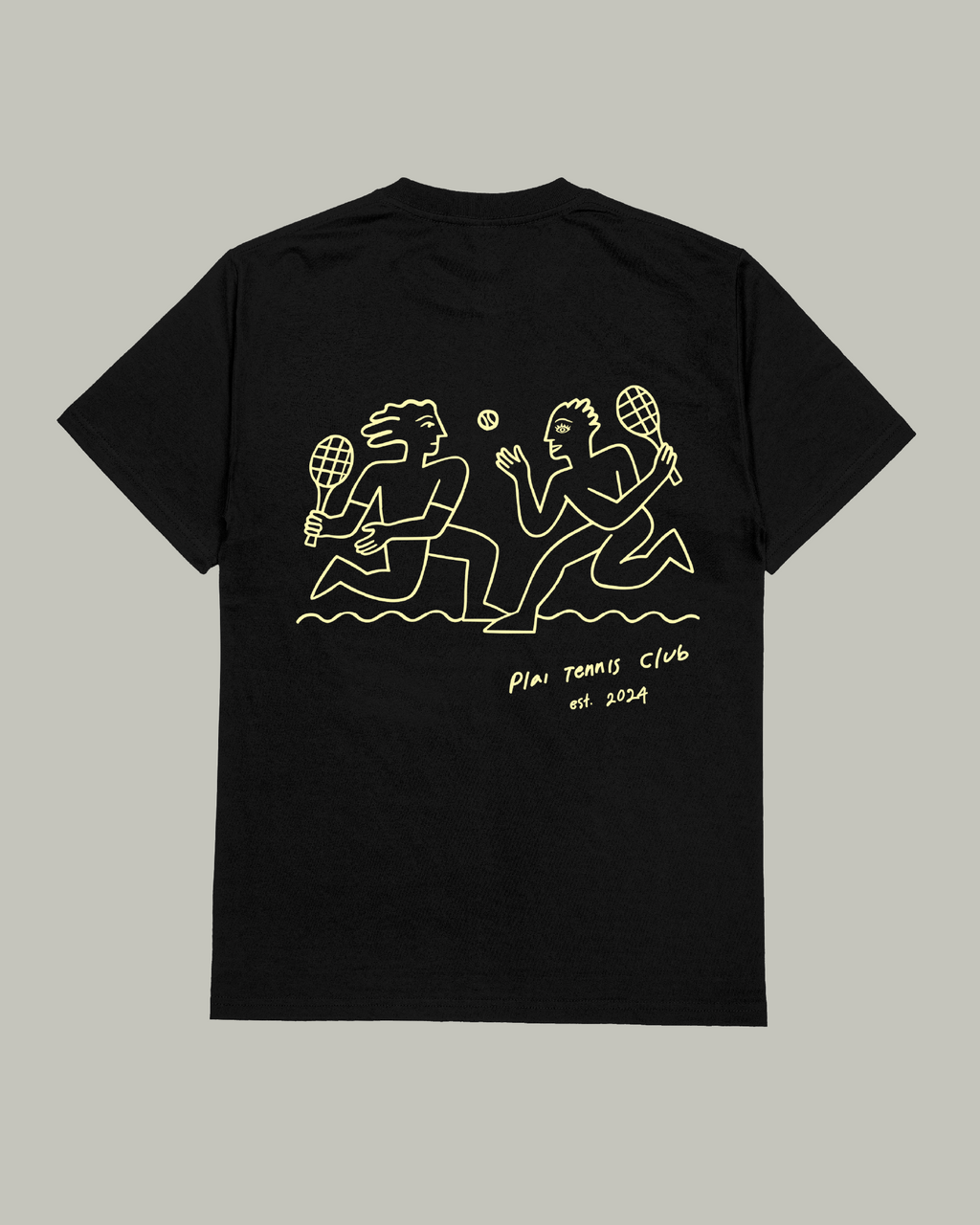 Unisex "Tennis Club" Shirt in Black