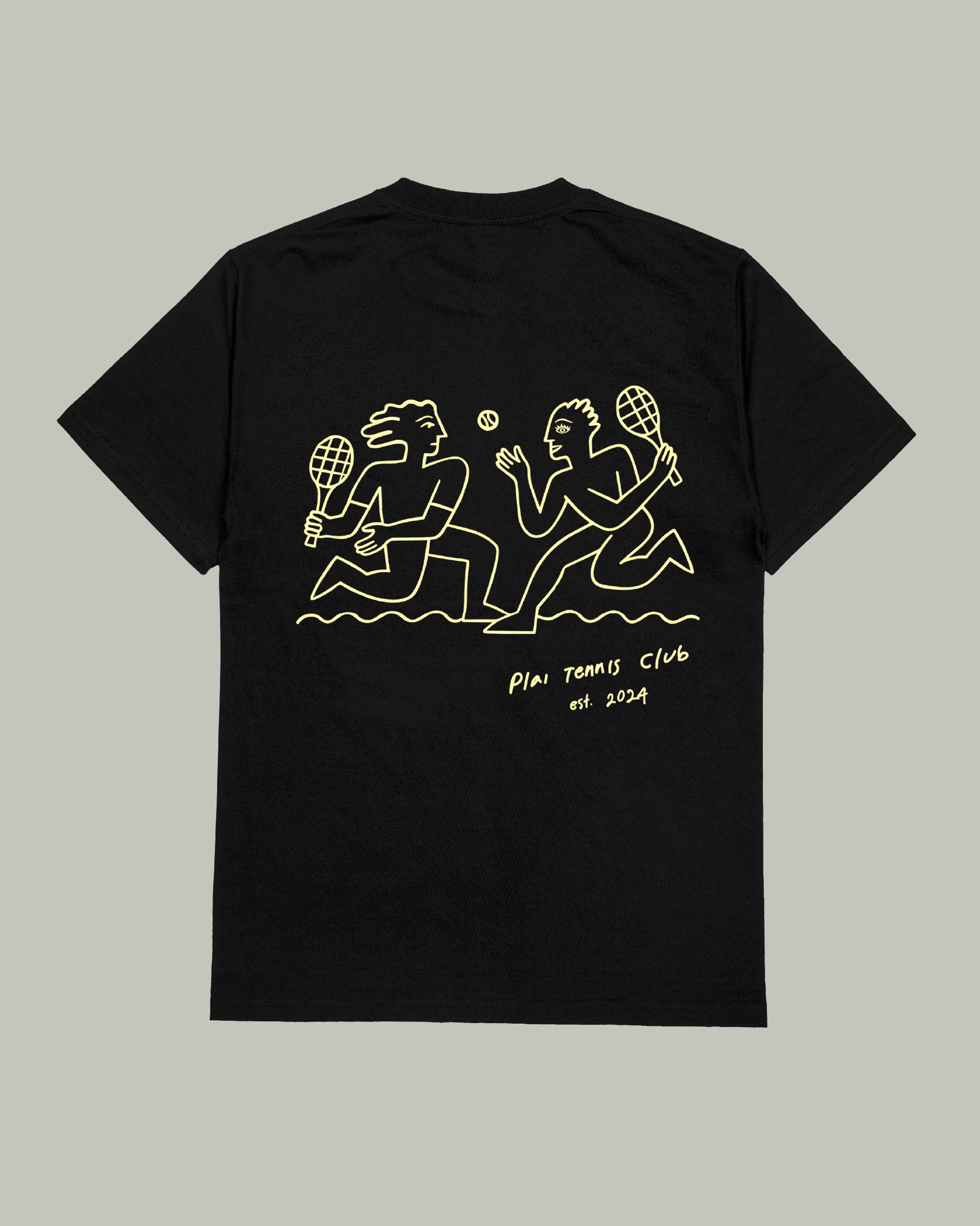 Unisex "Tennis Club" Shirt in Black
