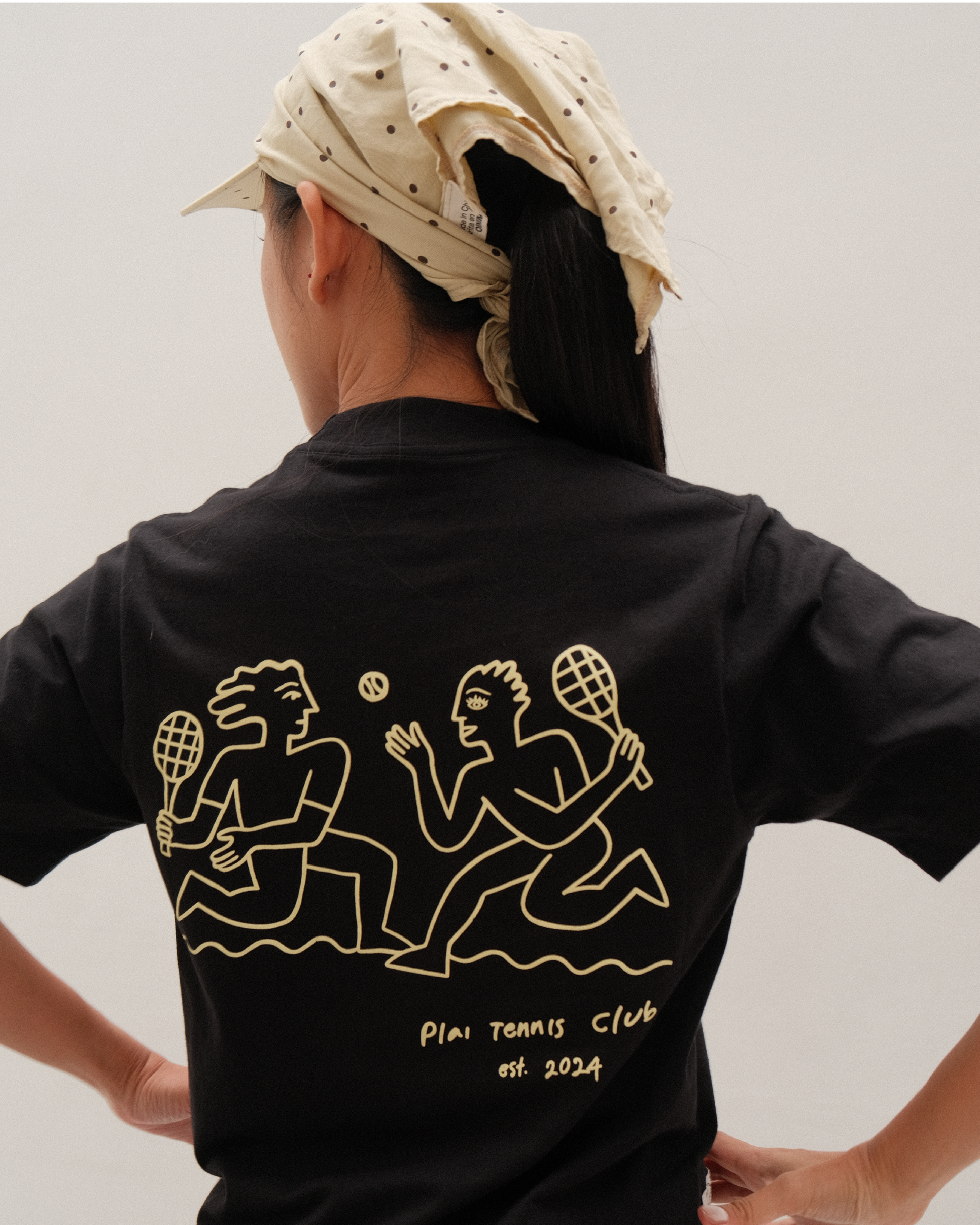 Unisex "Tennis Club" Shirt in Black