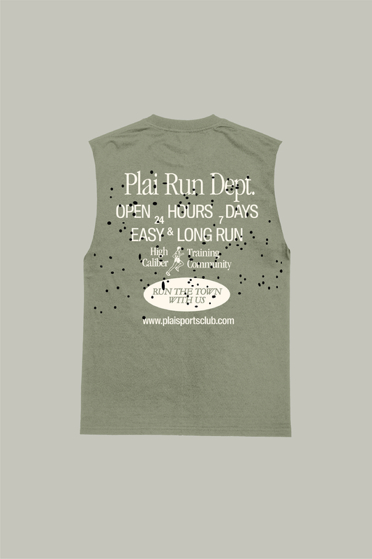 Unisex "Run Dept" Tank in Sage Green