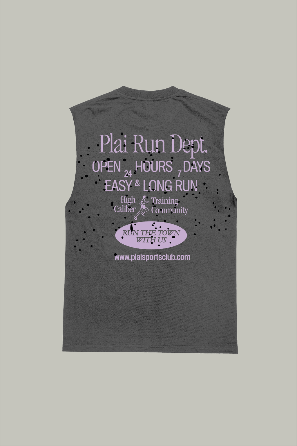 Unisex "Run Dept" Tank in Dark Grey