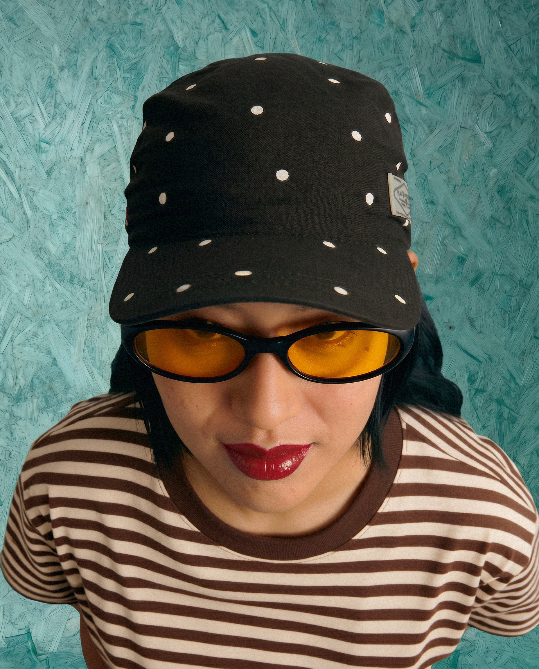 Runaway Cap 2.0 in Black Dots