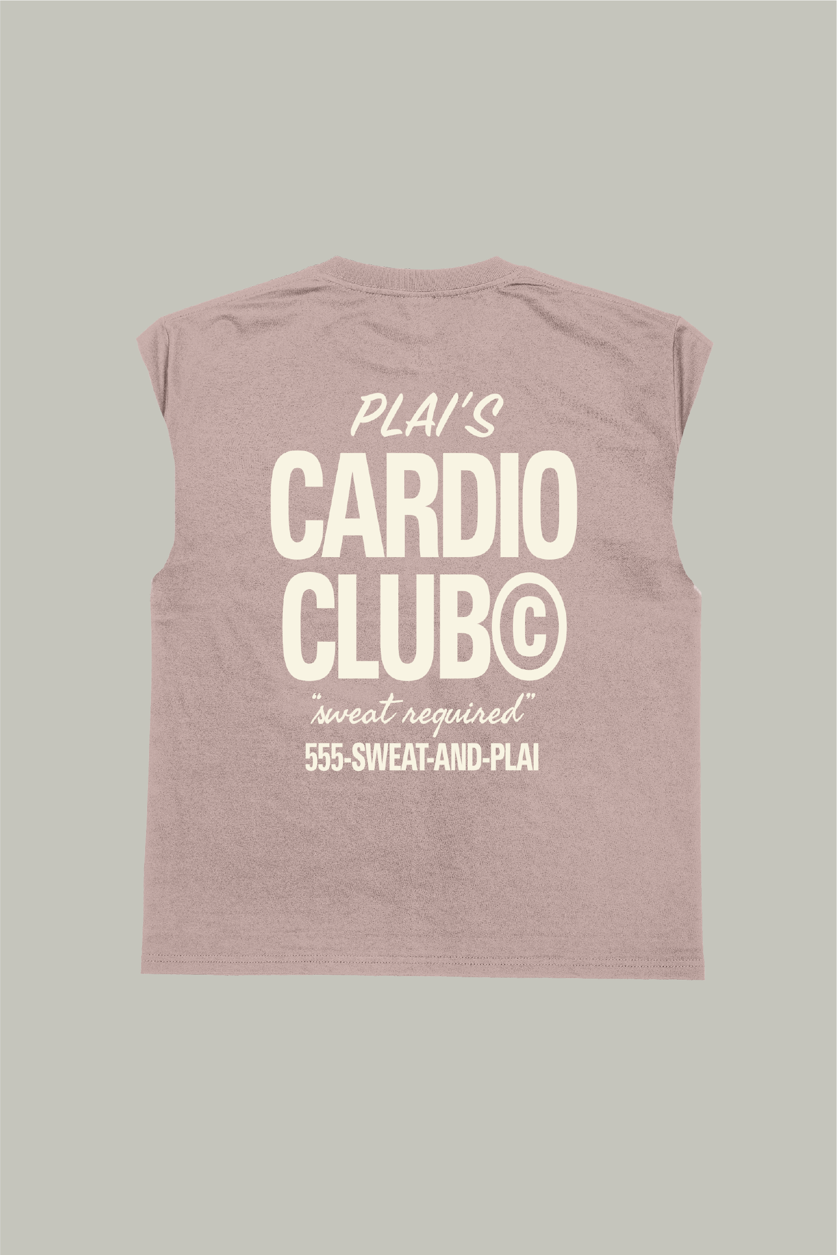 Unisex "Cardio Club" Tank in Dusty Pink