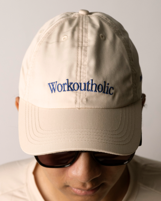 "Workoutholic" Cap in Sand