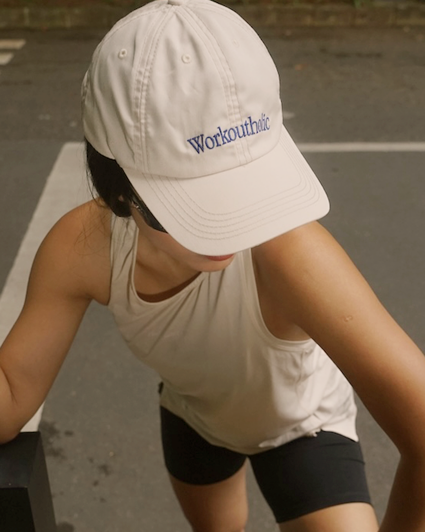 "Workoutholic" Cap in Sand