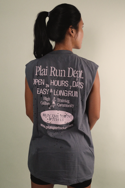 Unisex "Run Dept" Tank in Dark Grey