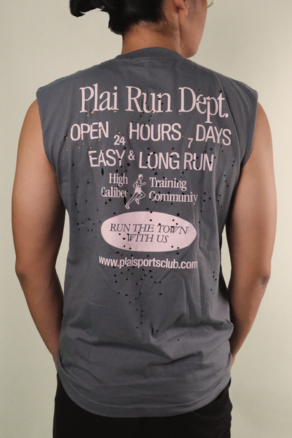 Unisex "Run Dept" Tank in Dark Grey