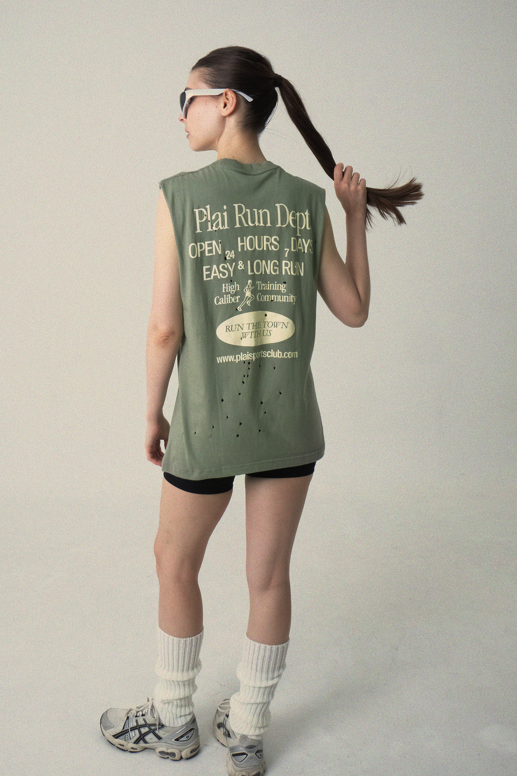 Unisex "Run Dept" Tank in Sage Green