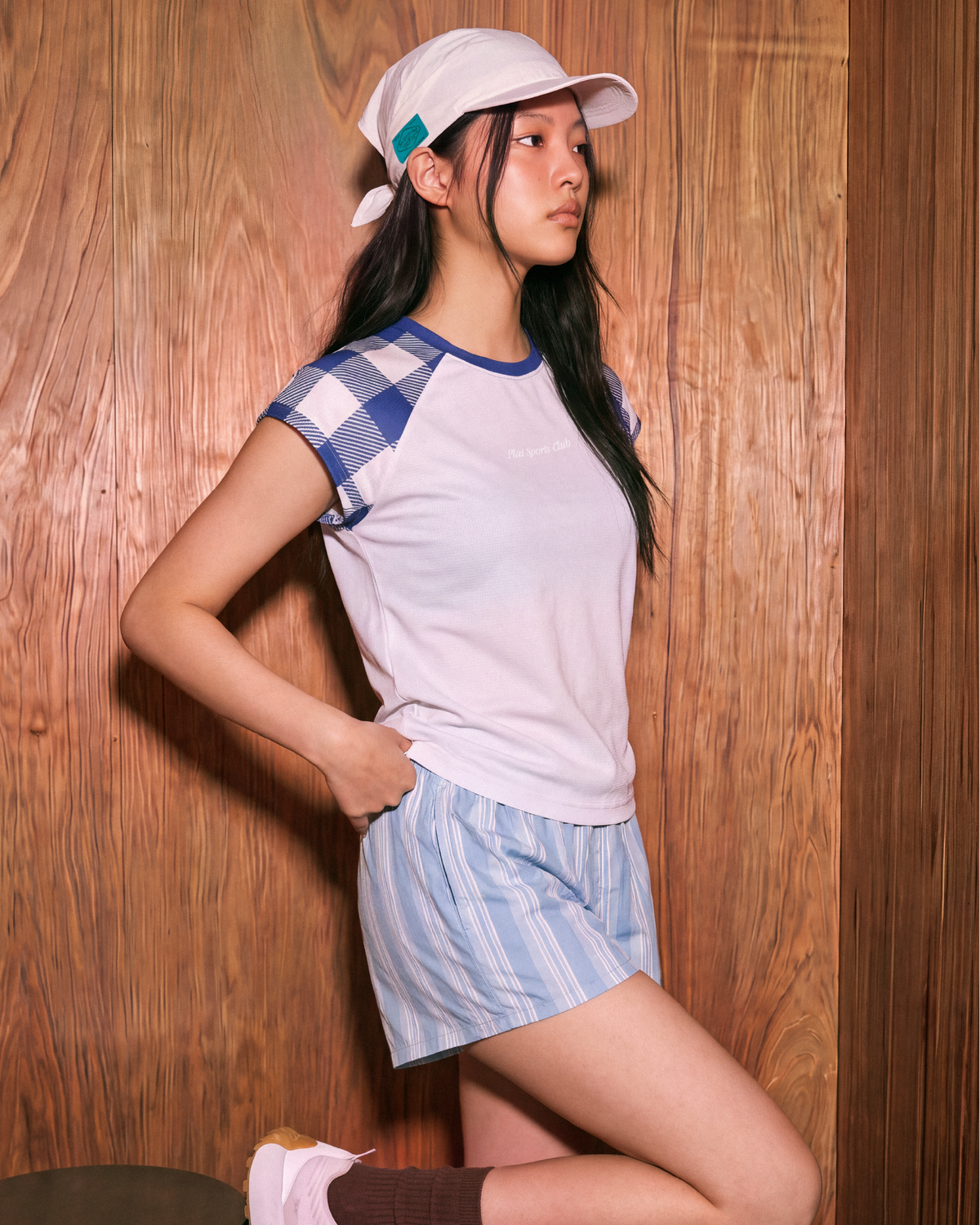 Sprint Shorts in Light Blue Stripes