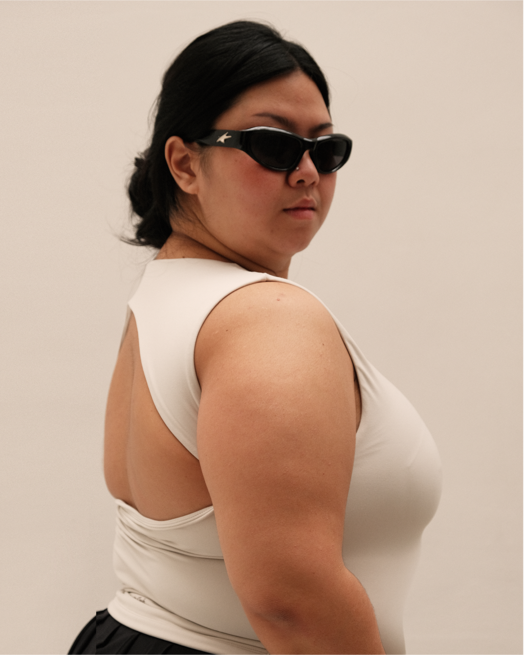 Backless Tank in Broken White