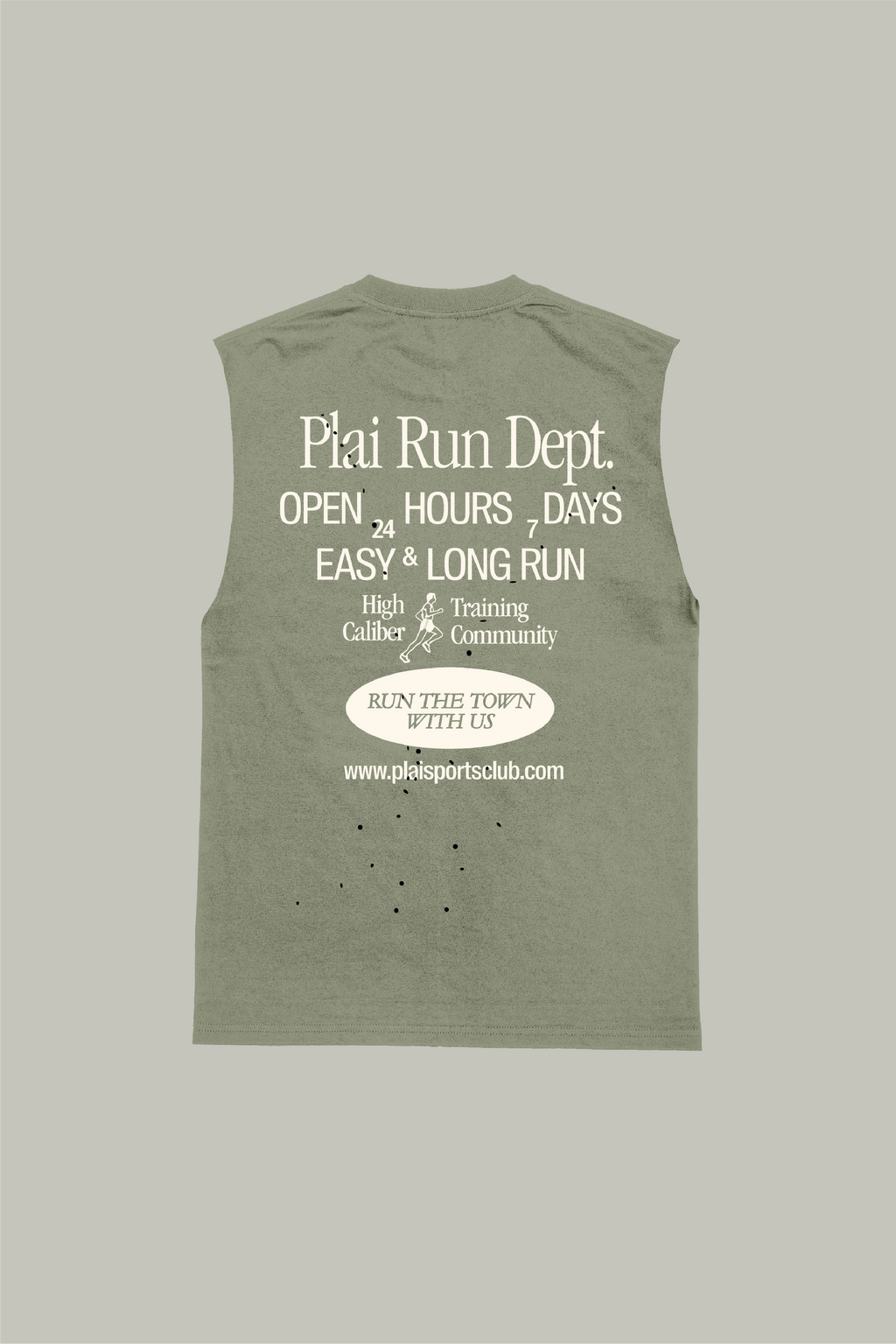 Unisex "Run Dept" Tank in Sage Green