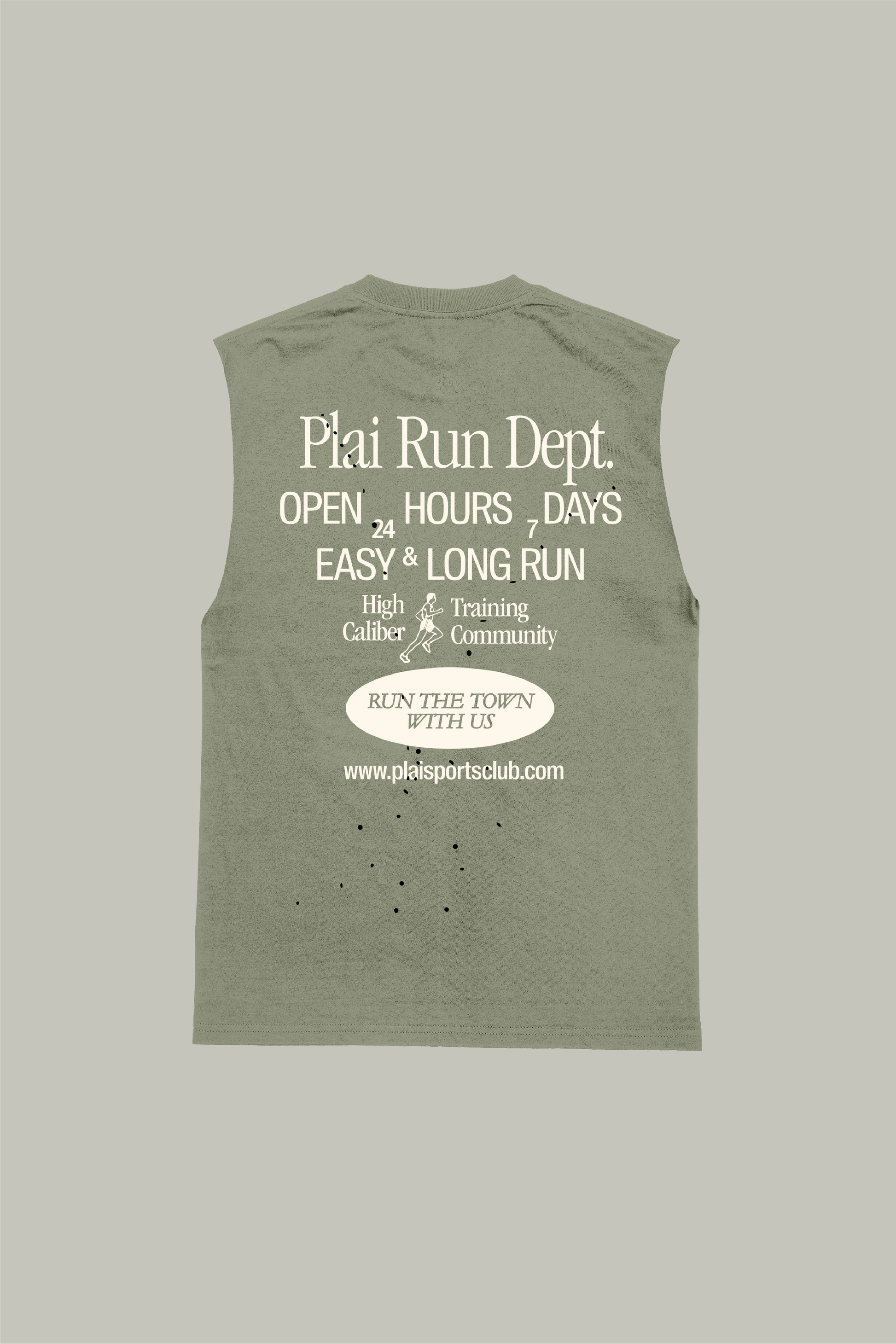 Unisex "Run Dept" Tank in Sage Green