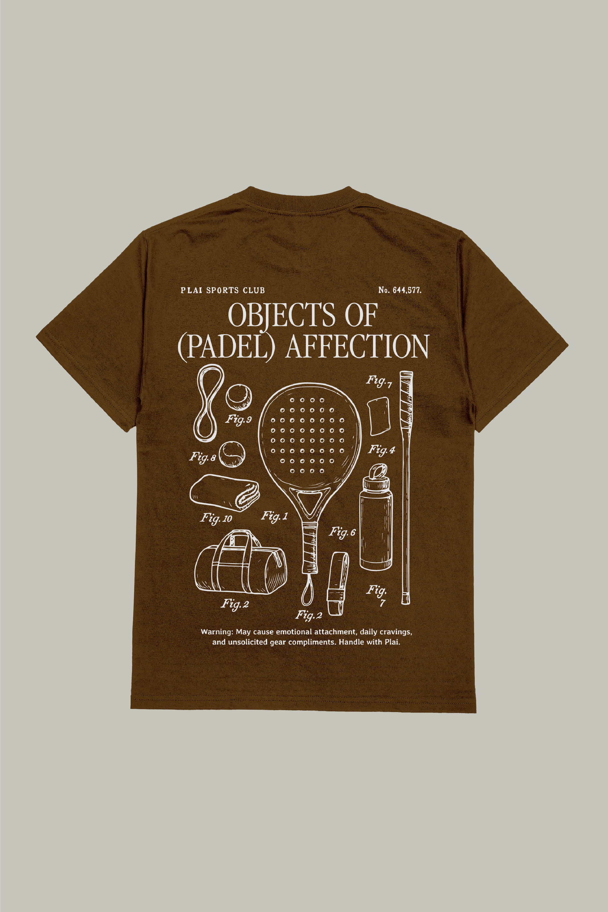 Unisex "Padel Affection" T-Shirt in Chocolate