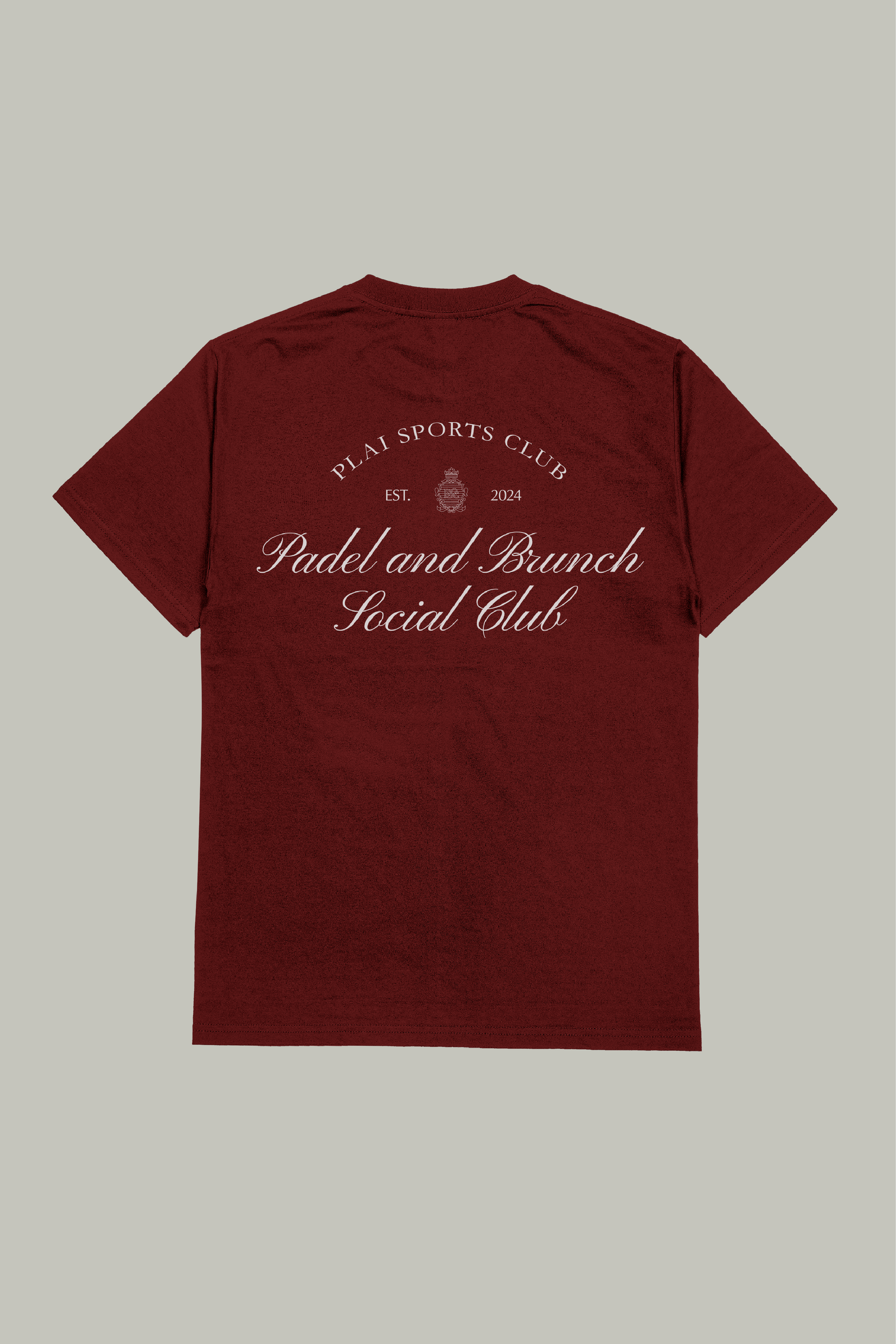 Unisex "Padel & Brunch" T-shirt in Maroon