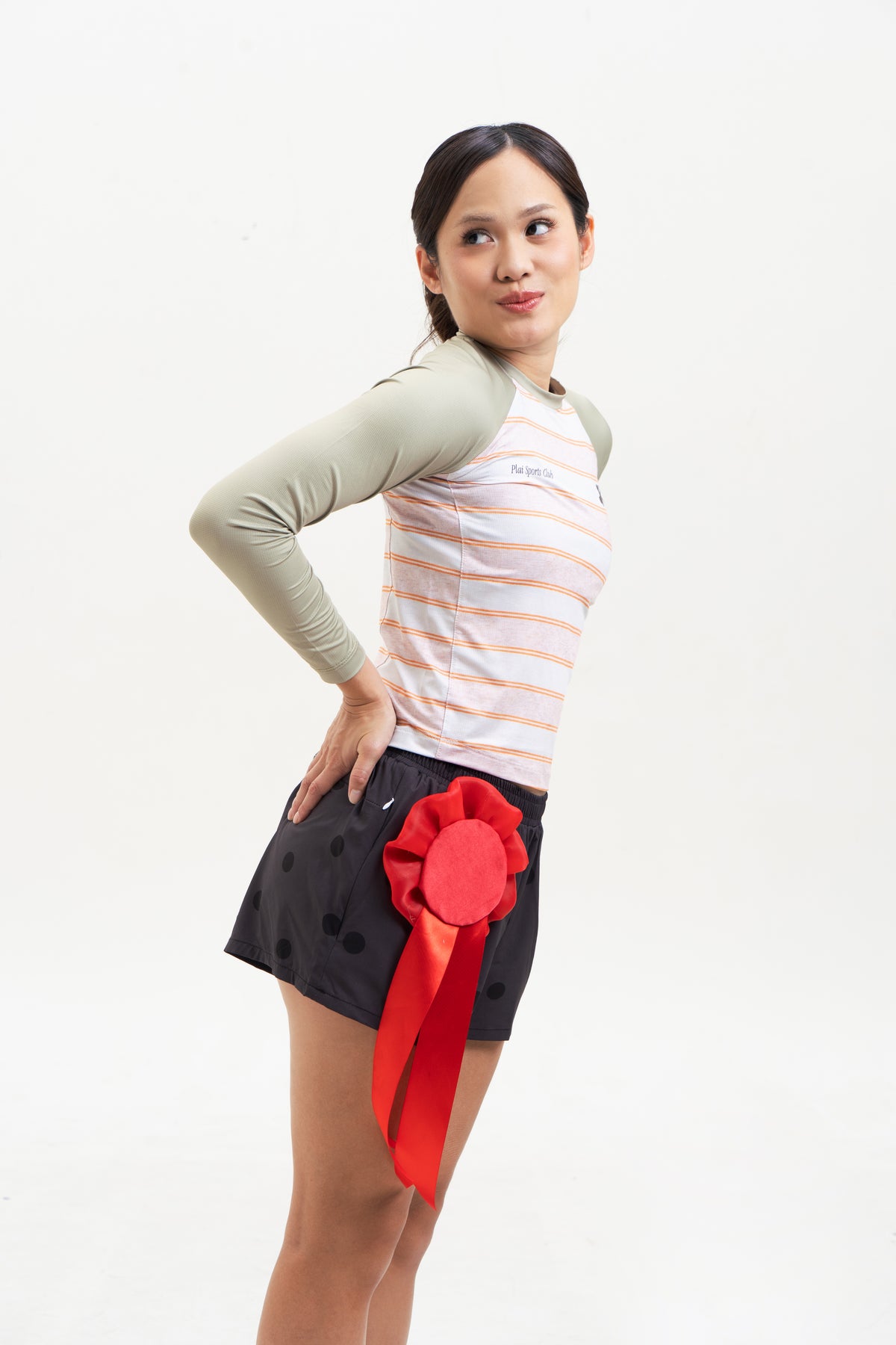 PSC x Sheryl: Raglan Longsleeve in Green Stripes