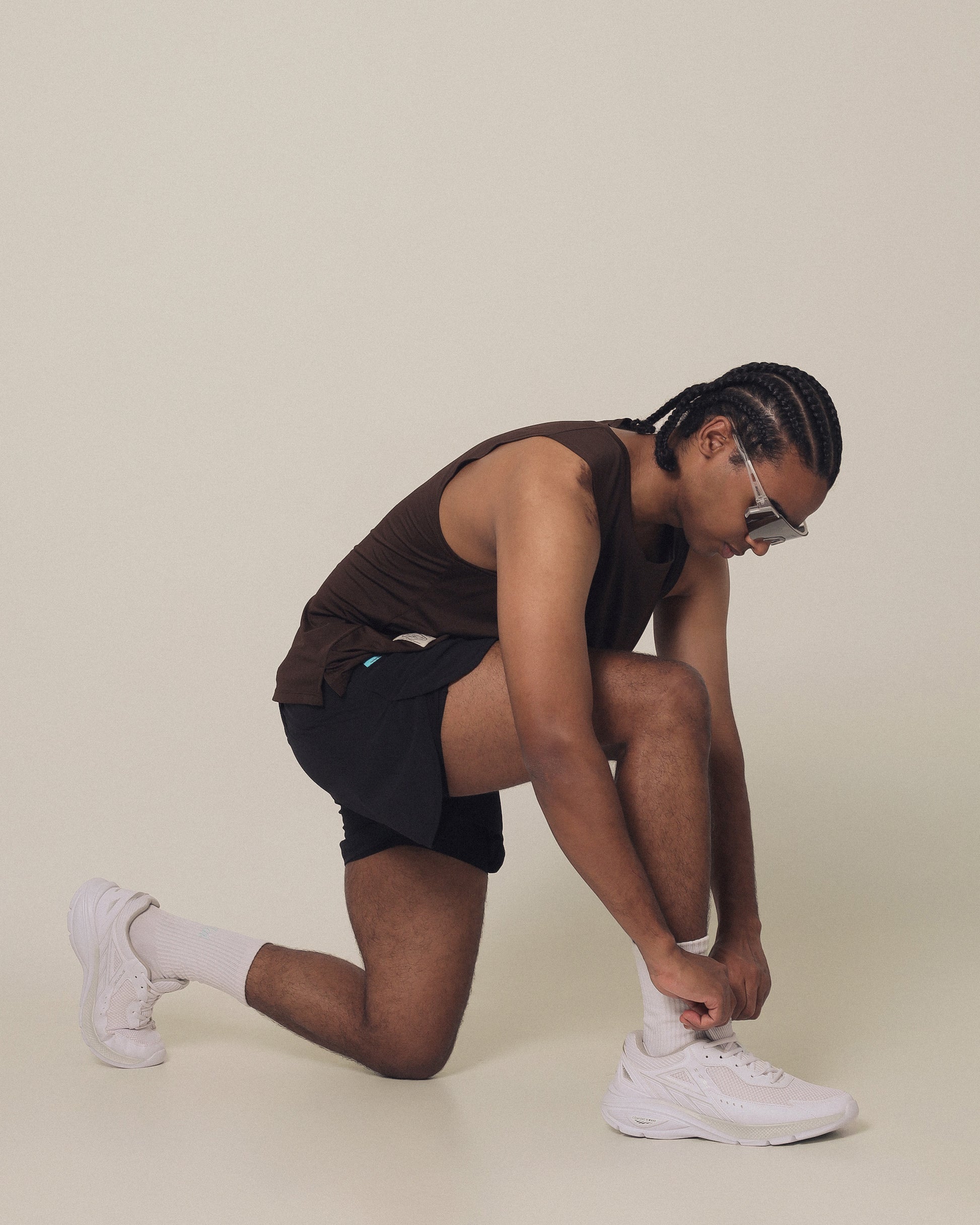 Men's Quick Dry Tank in Chocolate