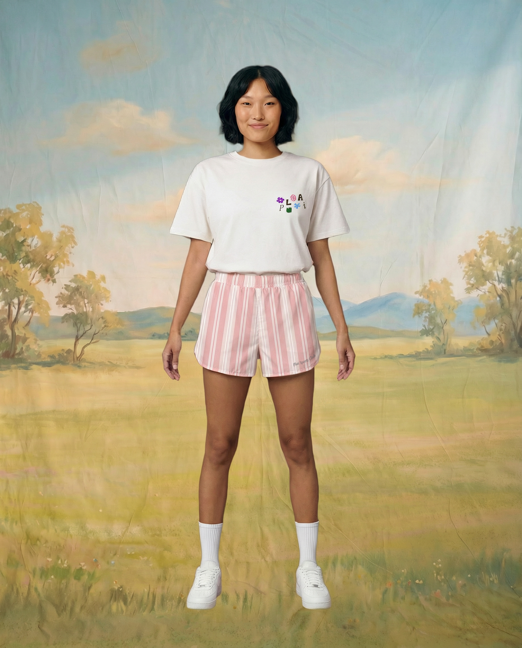 Sprint Shorts in Pink Stripes