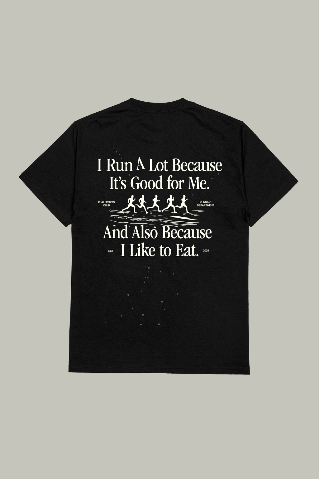 Unisex "Run Club" T-shirt in Black