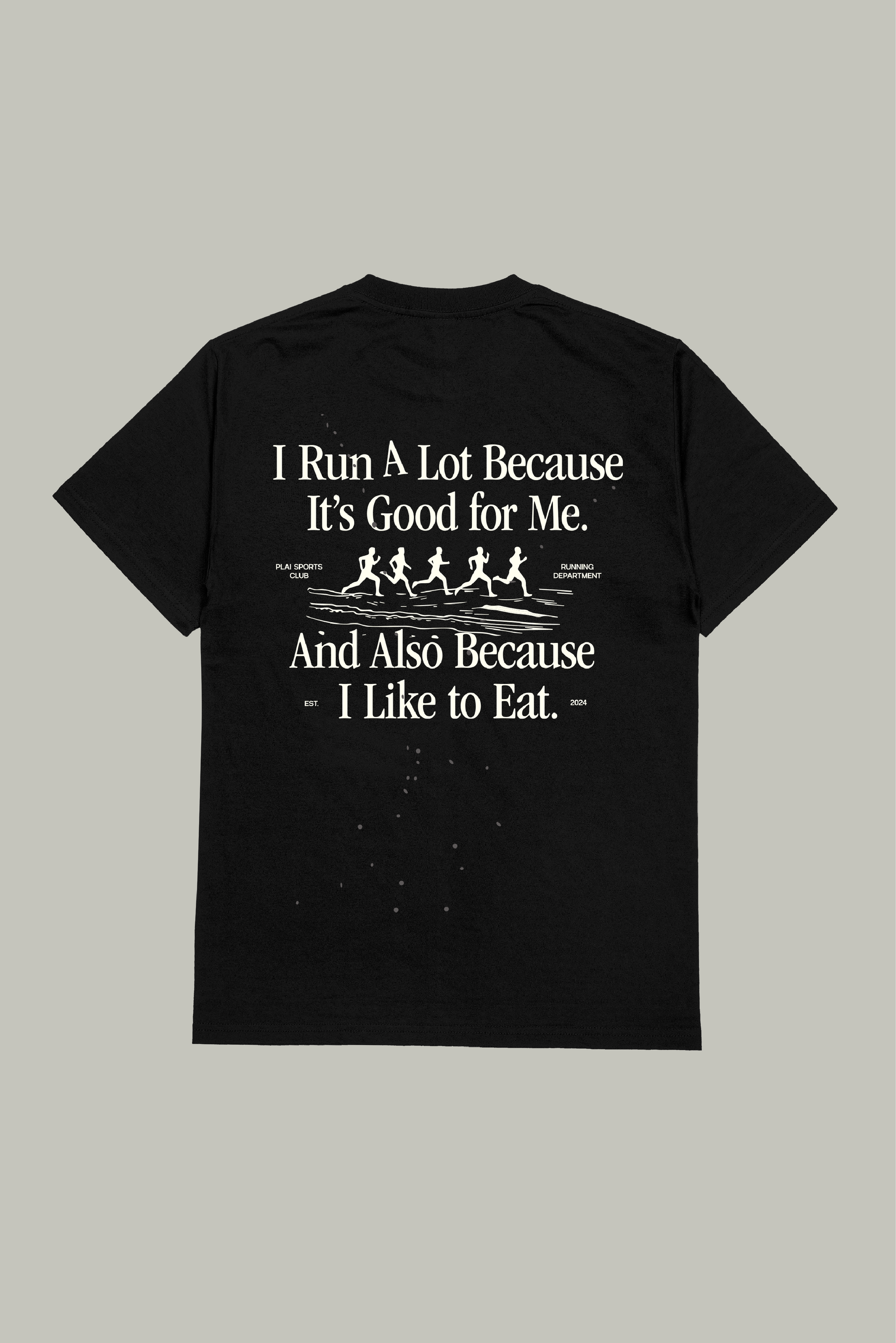 Unisex "Run Club" T-shirt in Black