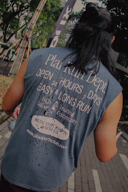 Unisex "Run Dept" Tank in Dark Grey
