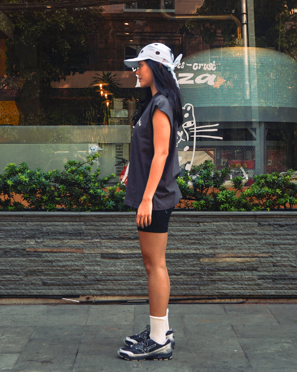 Plai x Freckles: Unisex "PR Chaser" Cotton Tank in Almost Black