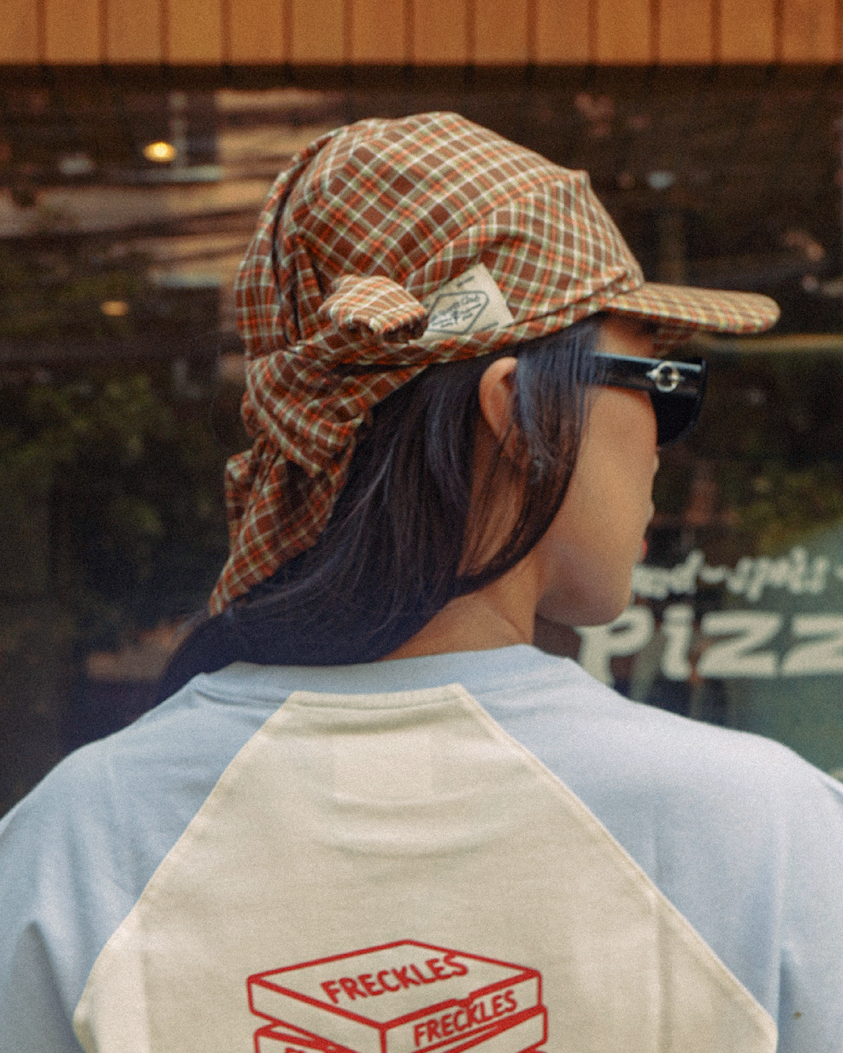 Plai x Freckles: Bandana Cap in Picnic Plaid