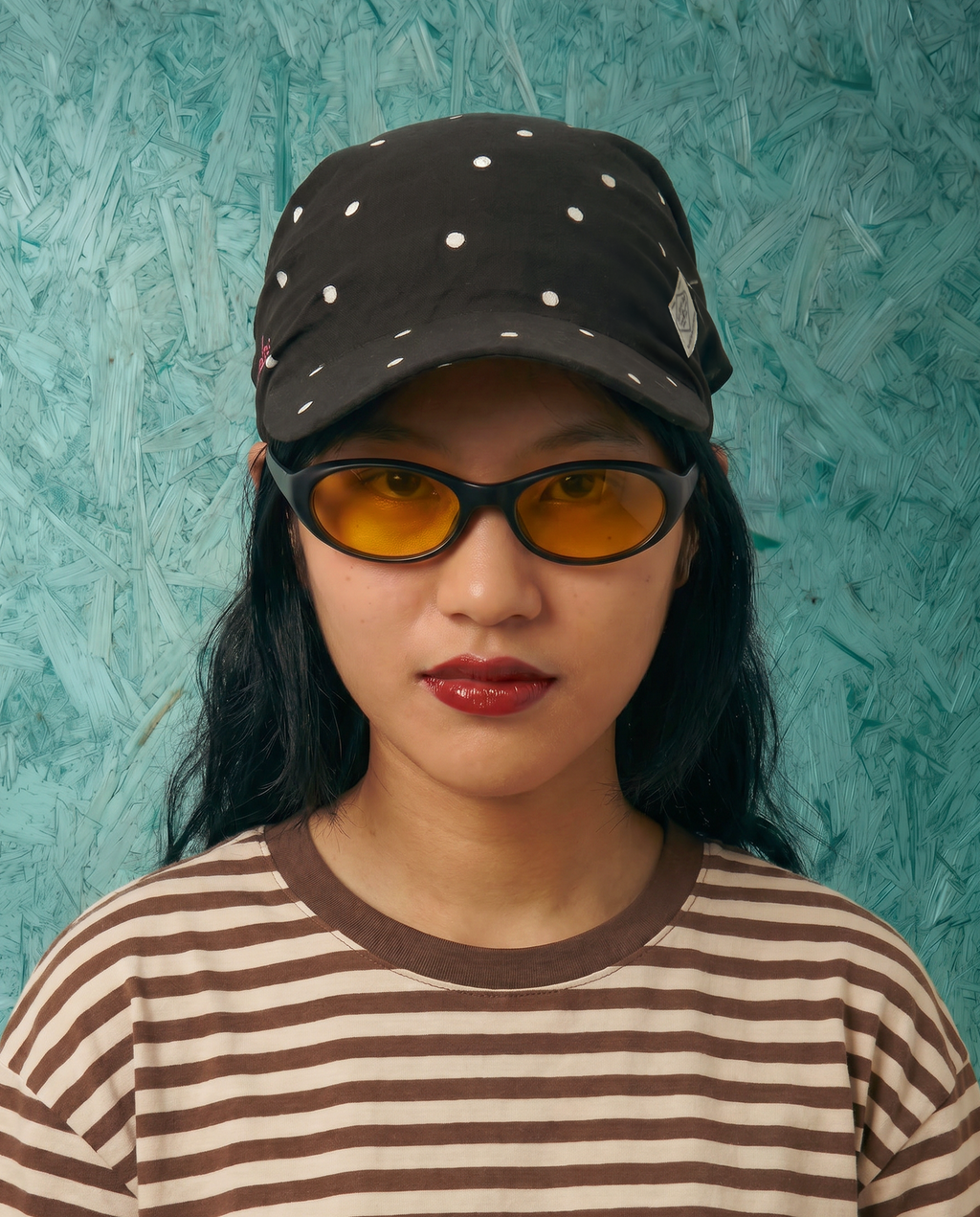 Runaway Cap 2.0 in Black Dots