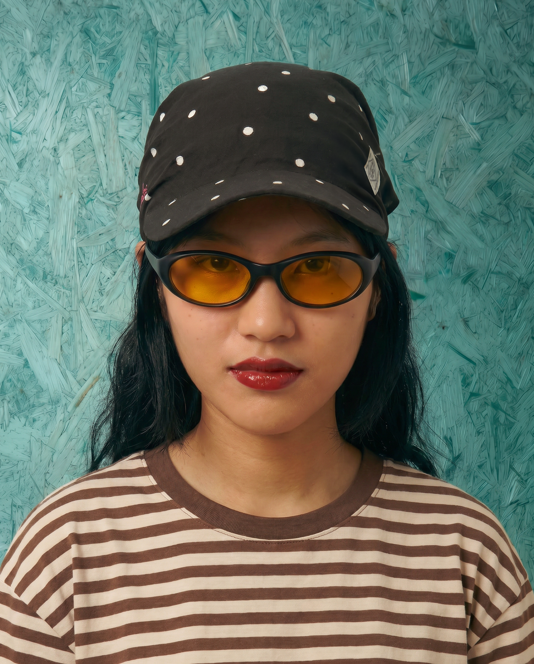 Runaway Cap 2.0 in Black Dots