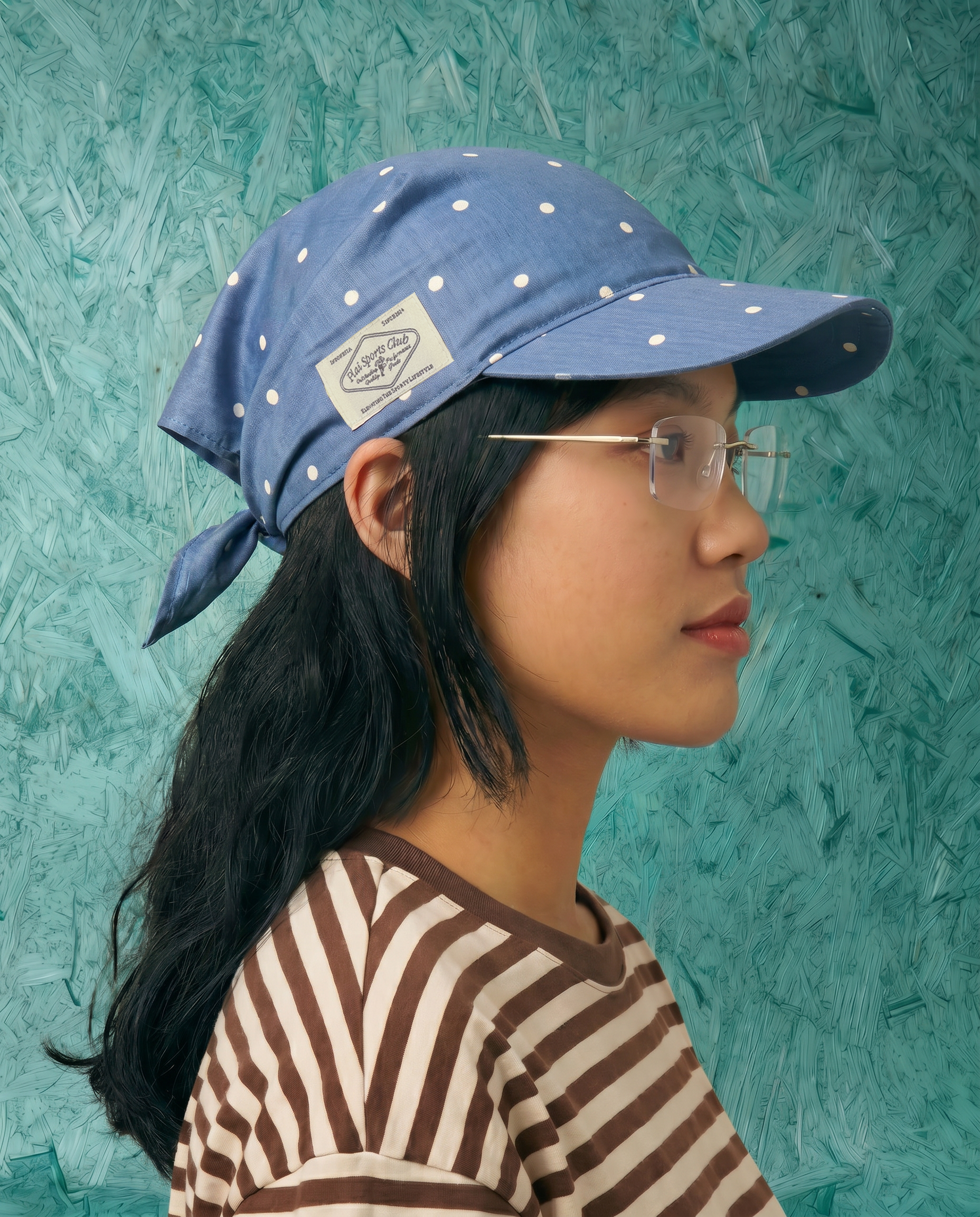 Runaway Cap 2.0 in Blue Dots