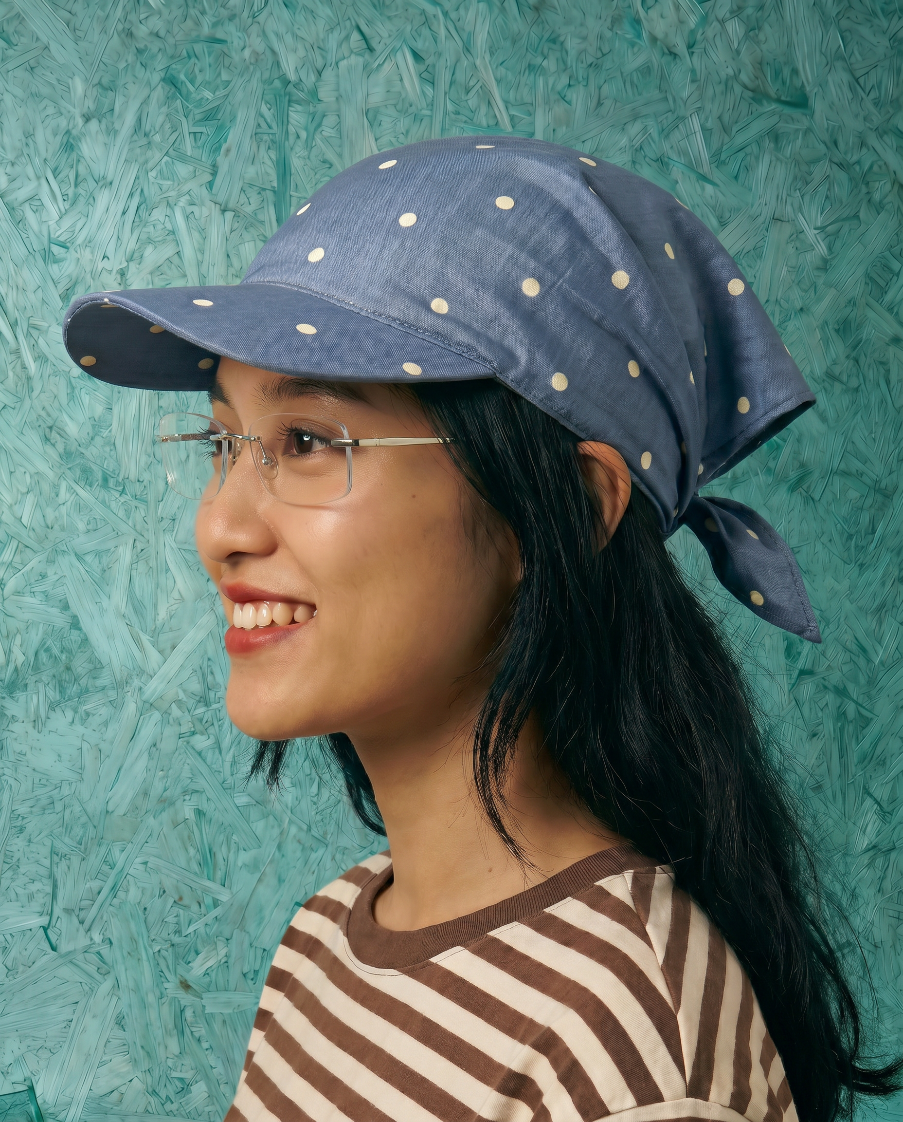 Runaway Cap 2.0 in Blue Dots