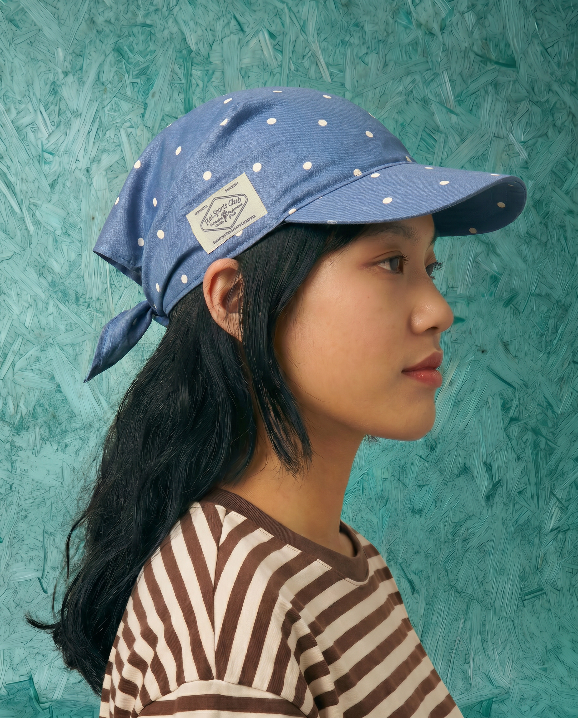 Runaway Cap 2.0 in Blue Dots