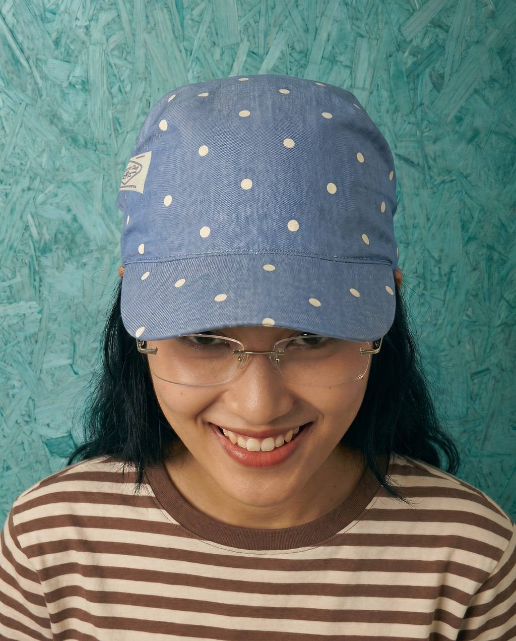 Runaway Cap 2.0 in Blue Dots