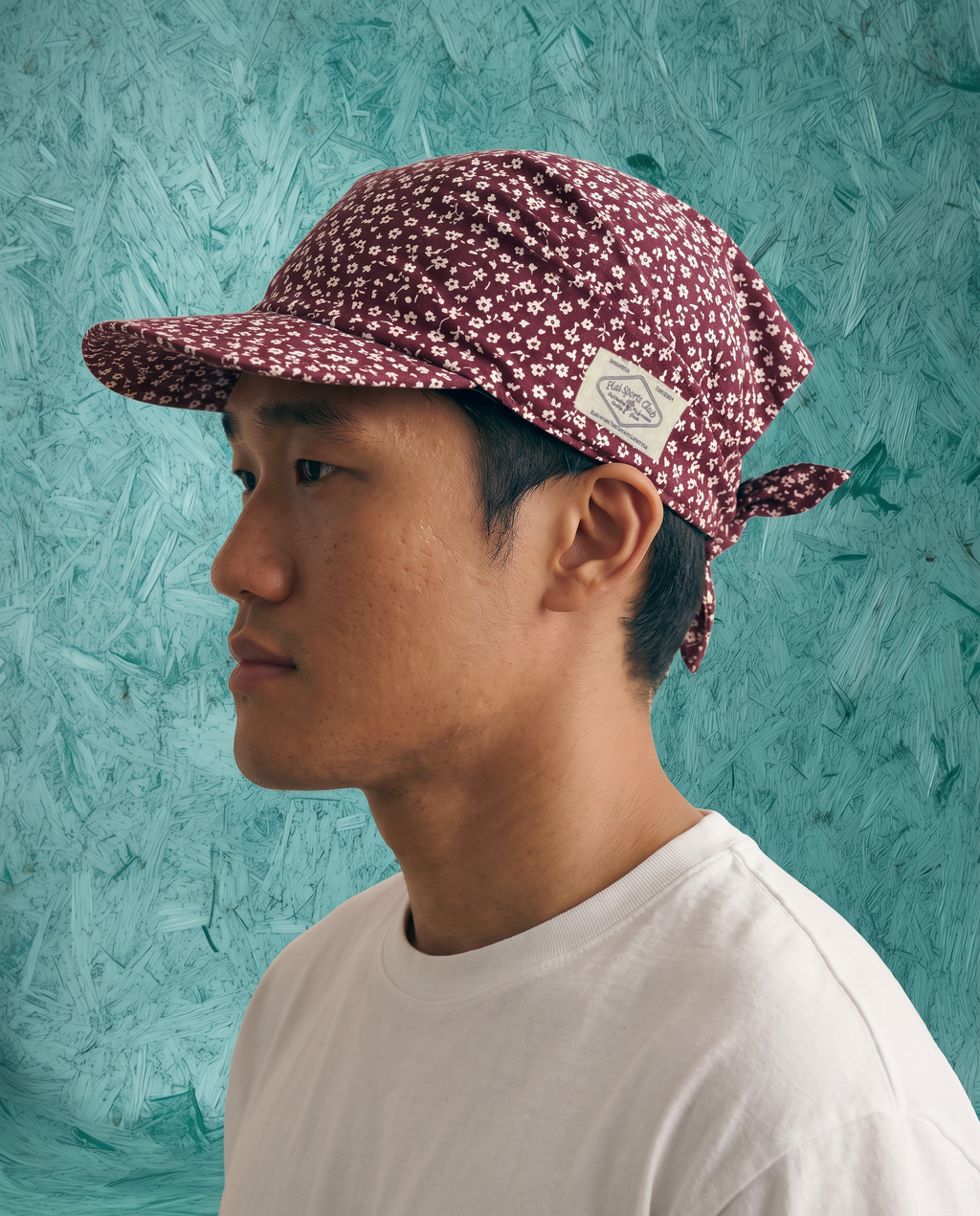 Daybreak Cap in Maroon Floral